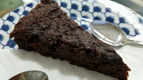 sweet potato brownie at Alma Amor in Ollantaytambo