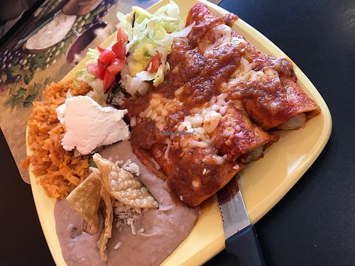 vegetarian enchilada at Maria's Buena Cocina in Highland