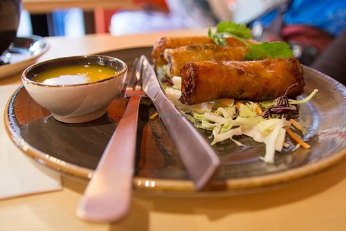 Chà gio chay 
(= Starter: Vegan spring rolls) at L'Atelier in Saarbrucken