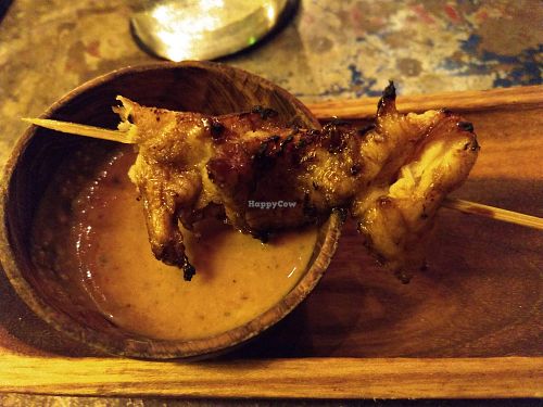 Chick'n Peanut Satay at Kismet Restaurant & Lounge in Ubud
