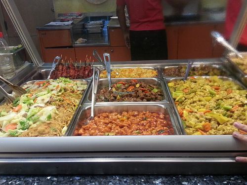 a selection of food on the menu at Harvesters Vegetarian in Mandaluyong