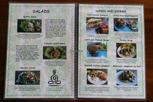 menu 3 at Freedom Healthy Cafe and Juice Bar in Chiang Mai