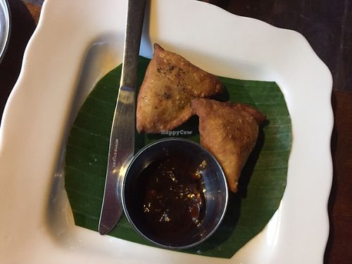 pumpkin potato samosa at Mumbai Station in Ubud