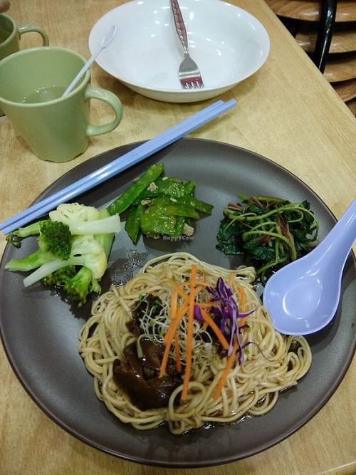 noodles with organic vegetables  at Ananda Home - Yishun in North Singapore