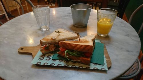 sandwich  at Strata Bakery in Barcelona