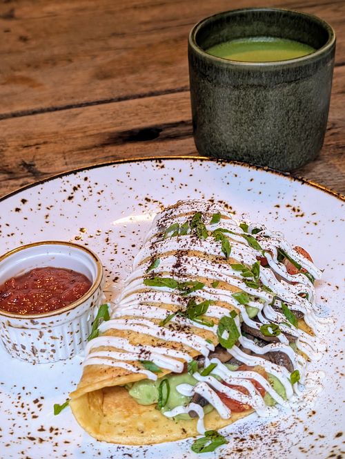 The omelet perfect 😋 at Seva Table in Dubai