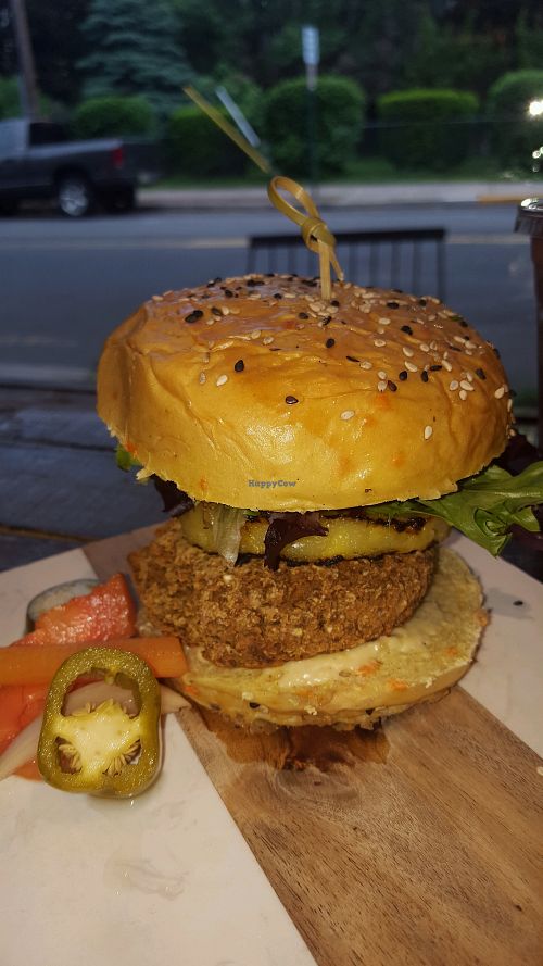 chickpea burger at Properly Fueled in Bordentown