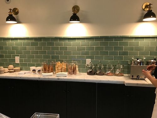 cones and cups at Mr. Dewie's Cashew Creamery in Emeryville