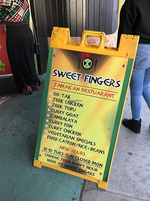 outside at Sweet Fingers Restaurant in San Leandro