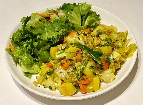 ethiopian veg at Enssaro Ethiopian Restaurant in Oakland