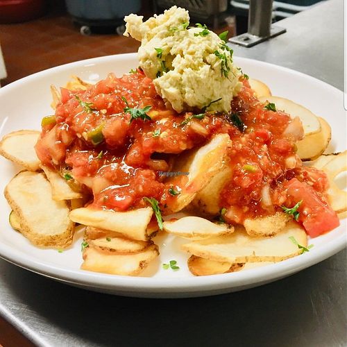 Vegan Ethiopian Nachos
 at Enssaro Ethiopian Restaurant in Oakland