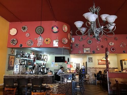 inside at Enssaro Ethiopian Restaurant in Oakland