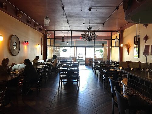 inside at Enssaro Ethiopian Restaurant in Oakland