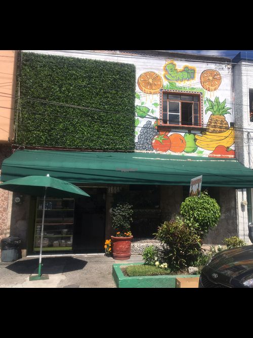 Street view - very cool. :) at El Jardin Buffet Nutricional Vegetariano in Guadalajara