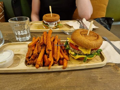 Super squash and nacho burger 🍔 at Tökmag Vegan Street Food in Budapest