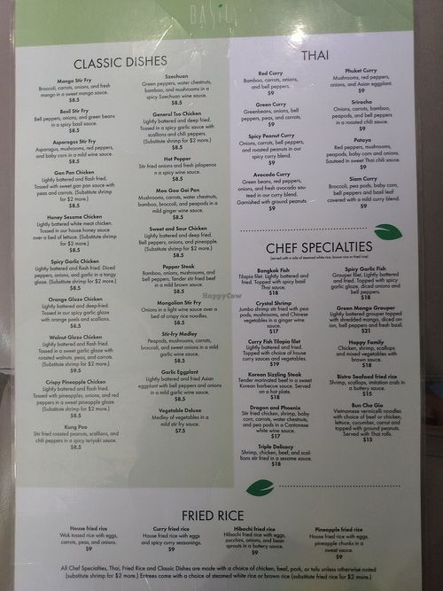 Basil Asian Bistro Wooster Ohio Restaurant HappyCow