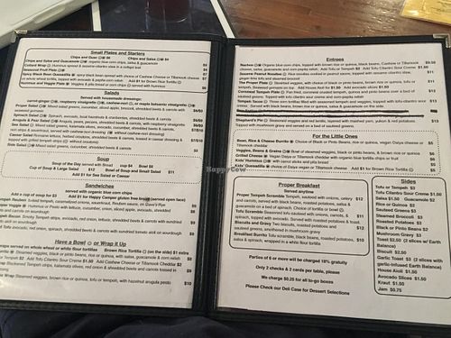 Menu at Proper Eats Market and Cafe in Portland