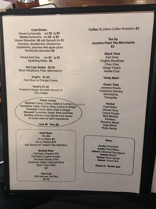 Menu at Proper Eats Market and Cafe in Portland