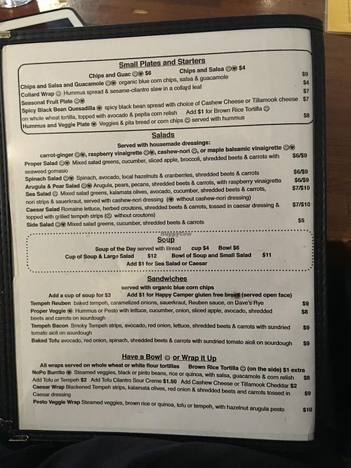 Menu at Proper Eats Market and Cafe in Portland
