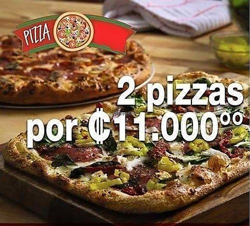 Promotion 2 pizzas medium. at Veggies Pizza in San Pedro