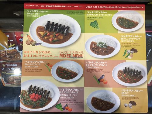 Make sure to use the vegan menu at CoCo Ichibanya in Himeji