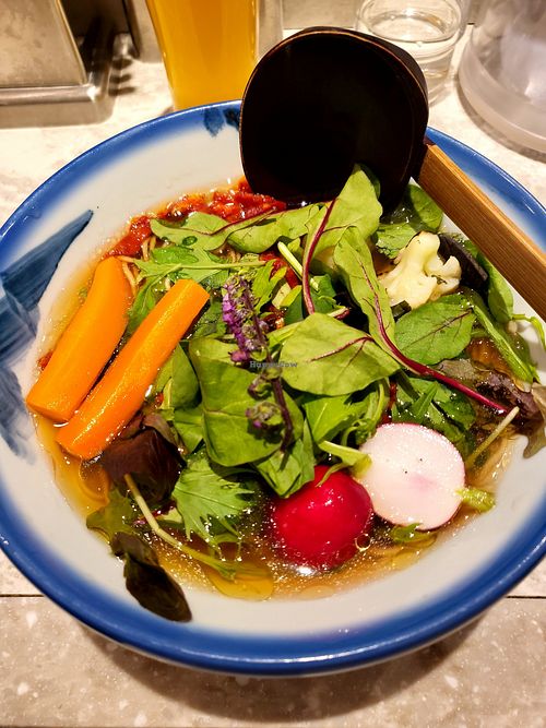 Vegan rainbow ramen at Afuri - Shibuya in Tokyo