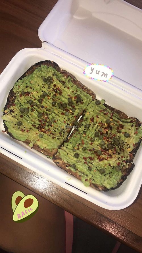 Avocado toast  at Happy + Hale in Greenville