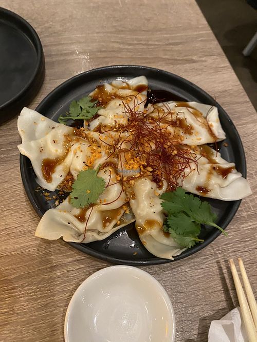 Chicken dumplings  at Beyond Sushi in New York City