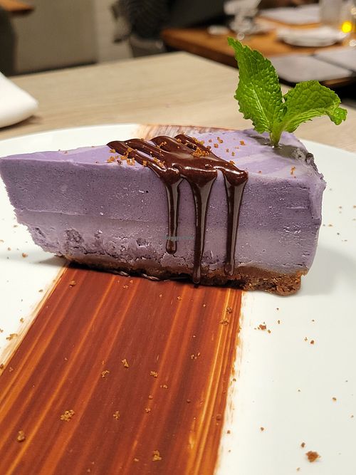 Ube Cashew Cheesecake at Beyond Sushi in New York City