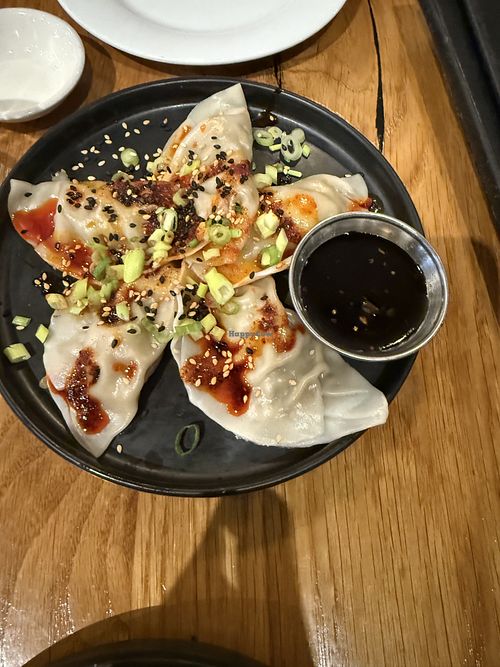 Ginger beef dumplings   at Beyond Sushi in New York City