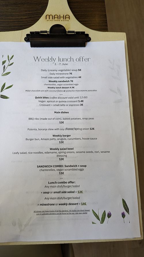  at Bistro Maha in Ljubljana