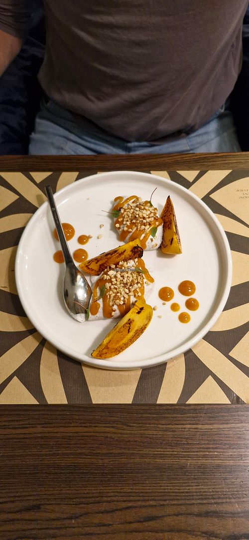 Pana cotta with persimmon. at Bistro Maha in Ljubljana