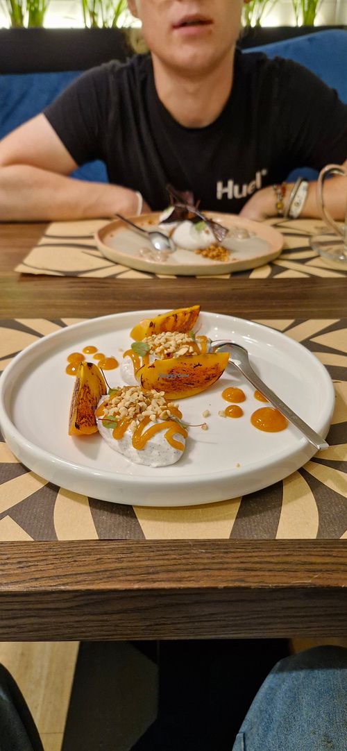 Pana cotta with persimmon. at Bistro Maha in Ljubljana