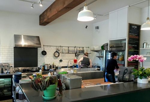 Open kitchen at Verjus in Bainbridge Island