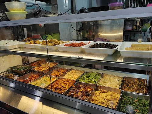 Buffet selection at Huay Jin Vegetarian  in West Singapore