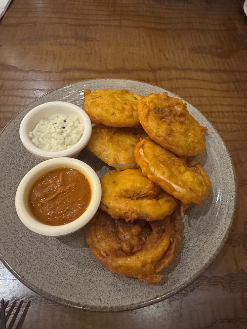 Bhaji  at Maveli Restaurant and Bar in Sheffield