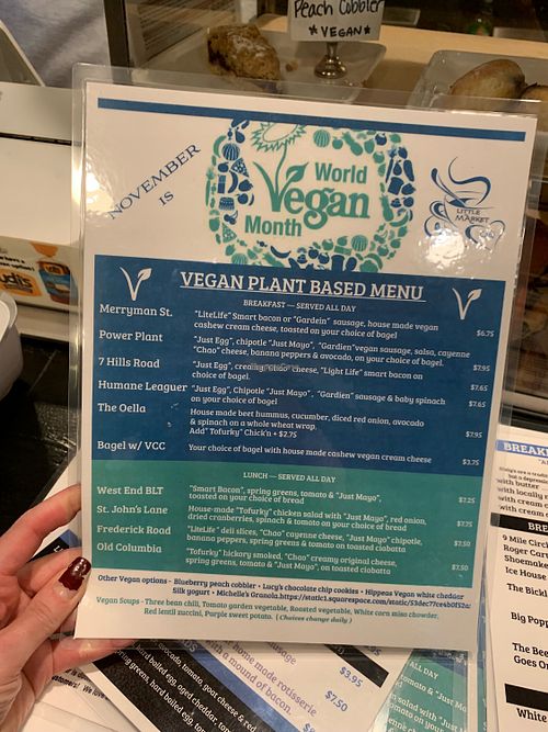 New menu introduced November, avail December as well.  at Little Market Cafe in Ellicott City