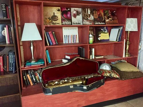 cool space in basement where they host comedy/movie/open mic nights  at Brü Chicago in Chicago