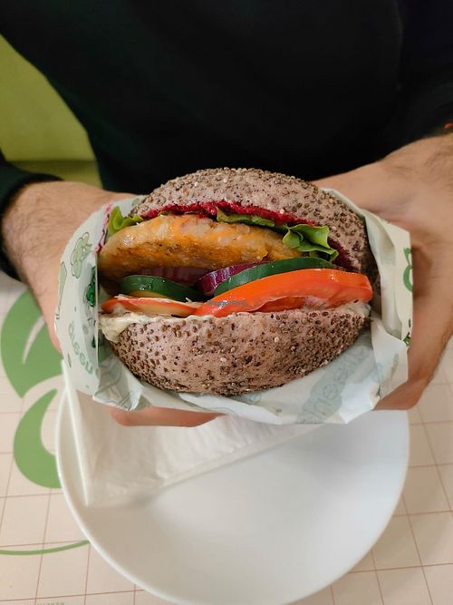 Vegan burger   at green & protein in Pristina