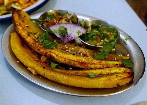 Roasted plantain at Jah Jah in Paris