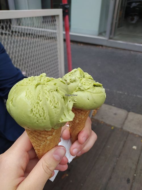 Matcha scoops! at Veganista Ice Cream IV in Vienna