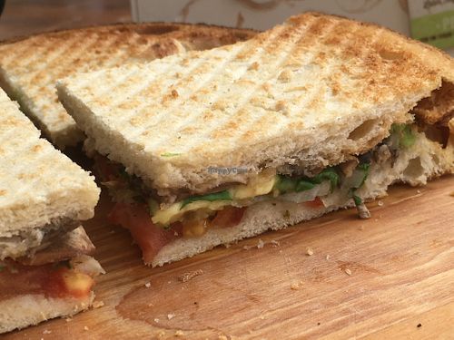 Vegan toast (inside) at Sunset Bamboo Bar in Ericeira