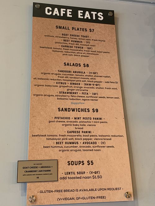 Cafe menu January 2020 at Oromo Cafe in Chicago