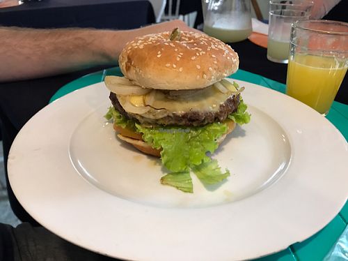 Hamburguer (x-tudo) at Villa Vegana in Sao Paulo