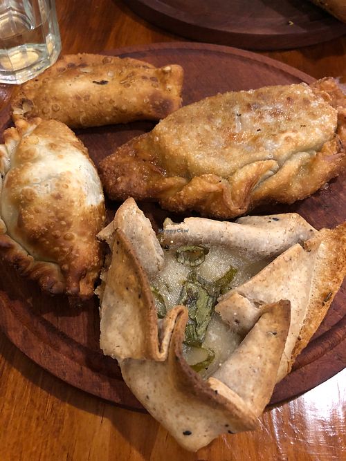 Empanadas at La Reverde Parrillita Vegana in Buenos Aires