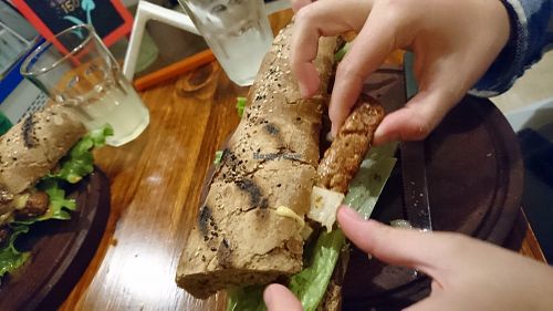 Chorisaurio at La Reverde Parrillita Vegana in Buenos Aires