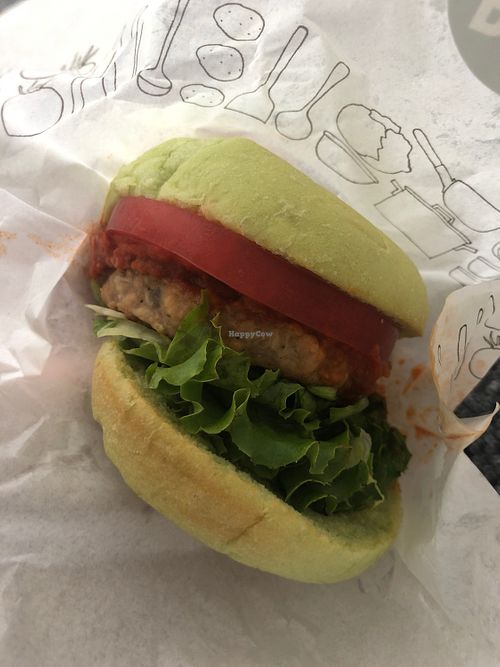 Plant based burger at Mos Burger in Tokyo