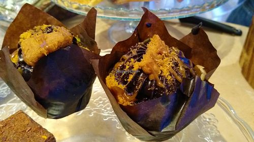 Chocolate muffins at Ground Up in Bury