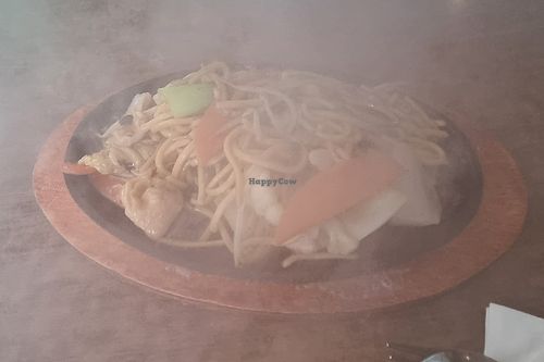 Zenhouse Sizzling Noodle plate at Zenhouse Vegetarian Yum Cha  in Adelaide