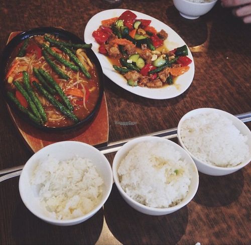 Kung-Po Not Chicken and Sizzling Hot Plate Abalone at Zenhouse Vegetarian Yum Cha  in Adelaide